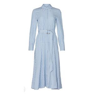 Tibi Blue Gingham Shirtdress Sz 12 *Flawed*